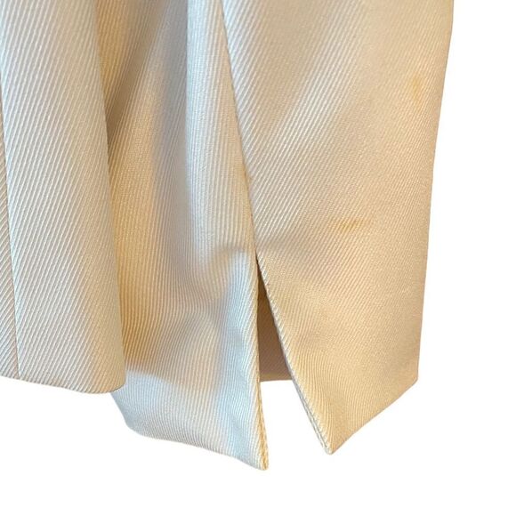 Talbots Sz 8P Winter White 100% Silk Lined Classic Career Office Blazer - Picture 7 of 7